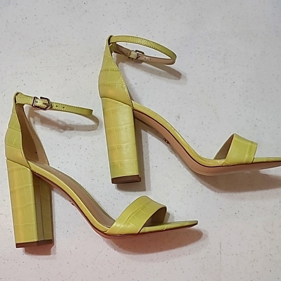 NWOB Sam Edelman Yaro (kiwi/subtle lime green) heeled sandals size 8.5 - Picture 2 of 10